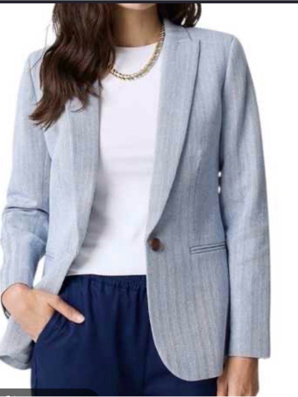 J. Crew Light Blue Women's Single-Button Blazer